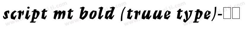 script mt bold (truue type)字体转换